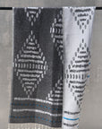 Bermagui black towel showing both sides