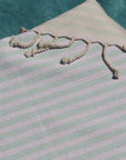 bronte turkish towel mint stripe close up