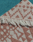 terracotta burleigh beach towel close up