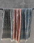 Burleigh beach Turkish towel hanging in 3 colours