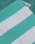 byron turkish towel green and white