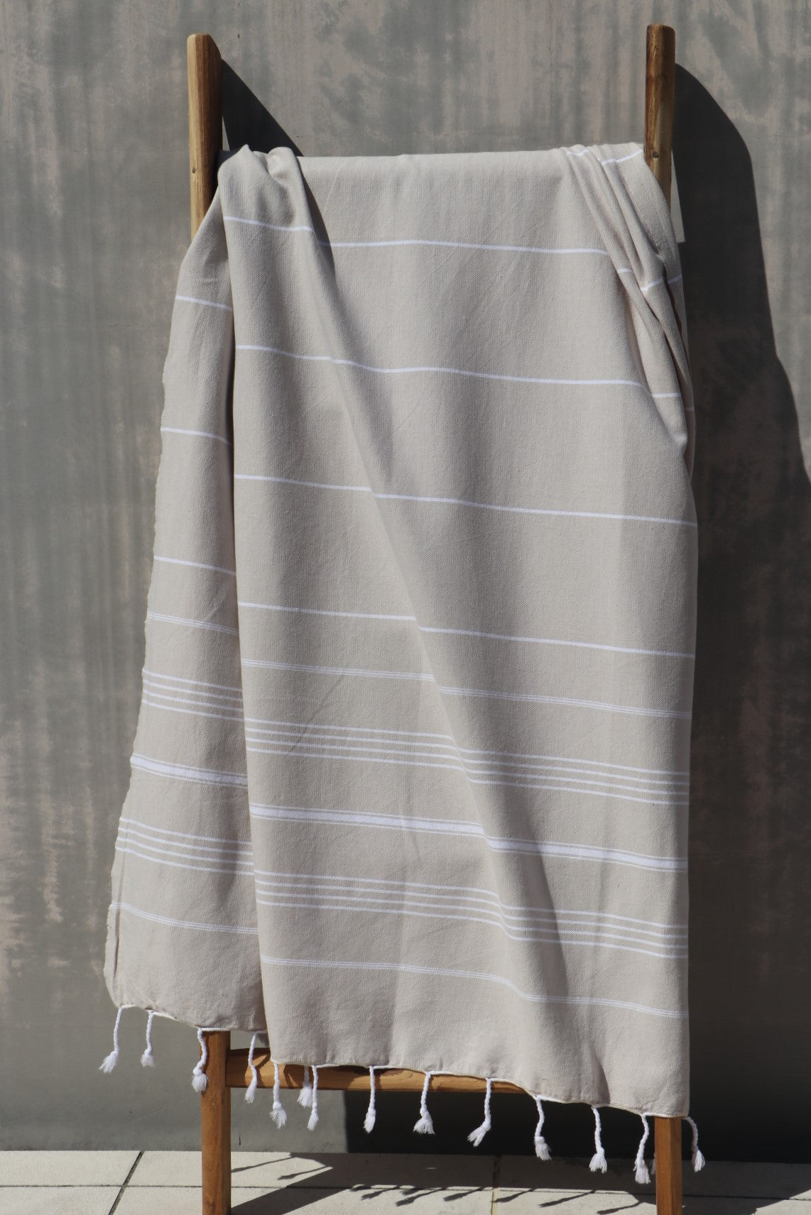 Classic Turkish beach towel in beige