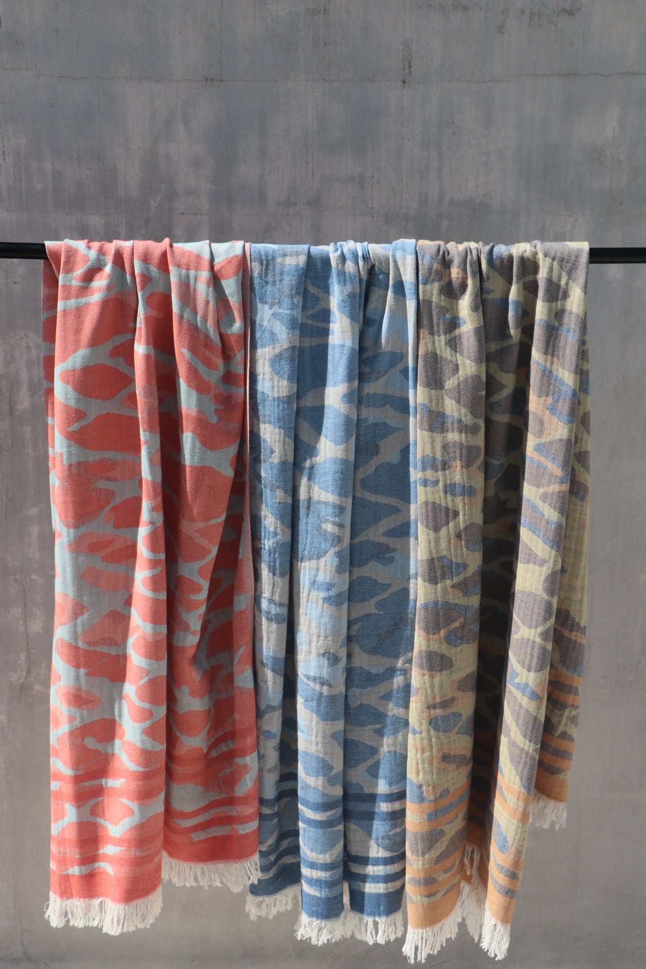 Cottesloe turkish towel in 3 colours hanging