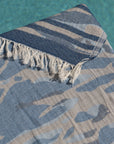 Blue cottesloe turkish towel close up