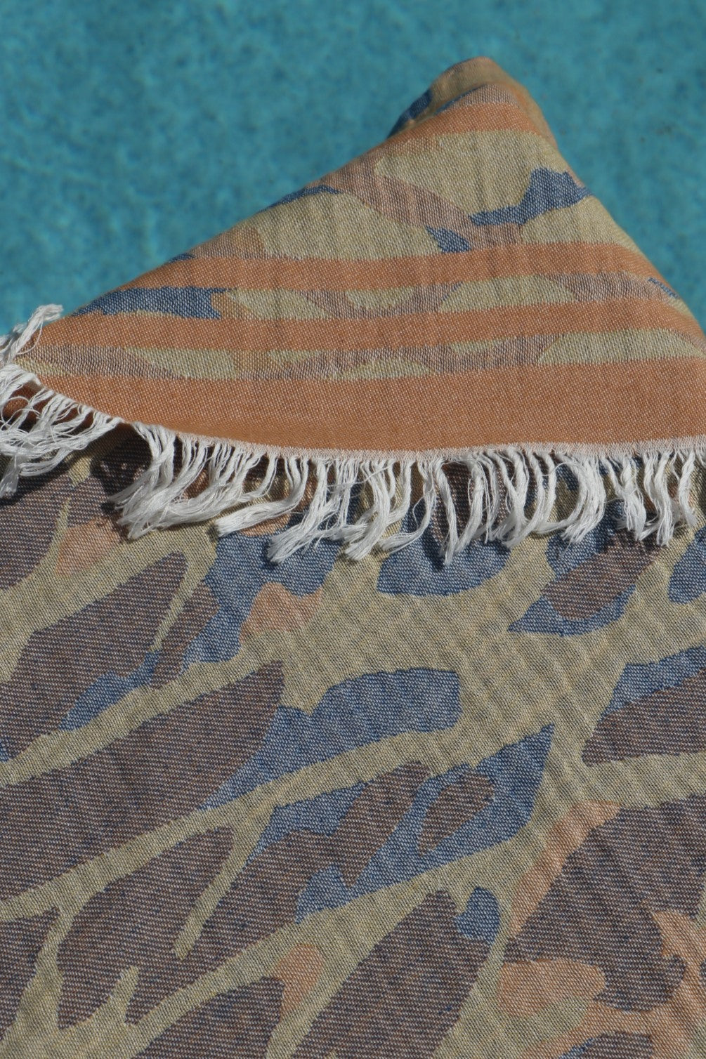 Caramel Cottesloe turkish towel close up