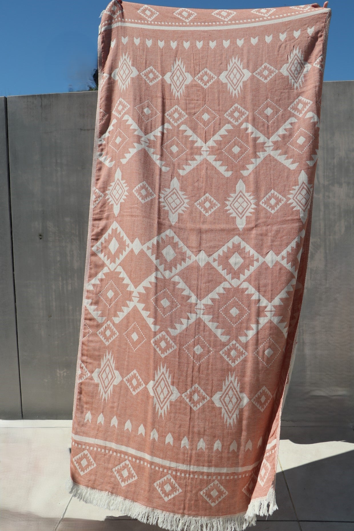 Terracotta Freeantle turkish towel in ull