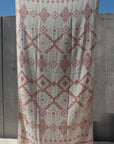 Terracotta Freemantle turkish towel in full reversed