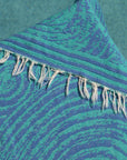 Close up blue green newport turkish towel