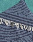 close up blue navy newport turkish towel