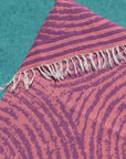 close up of pink and purple newport tukish towel