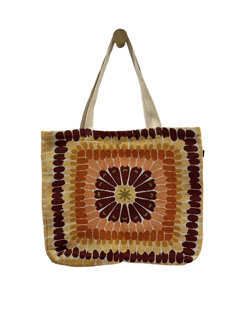 Sunrise tote bag hanging