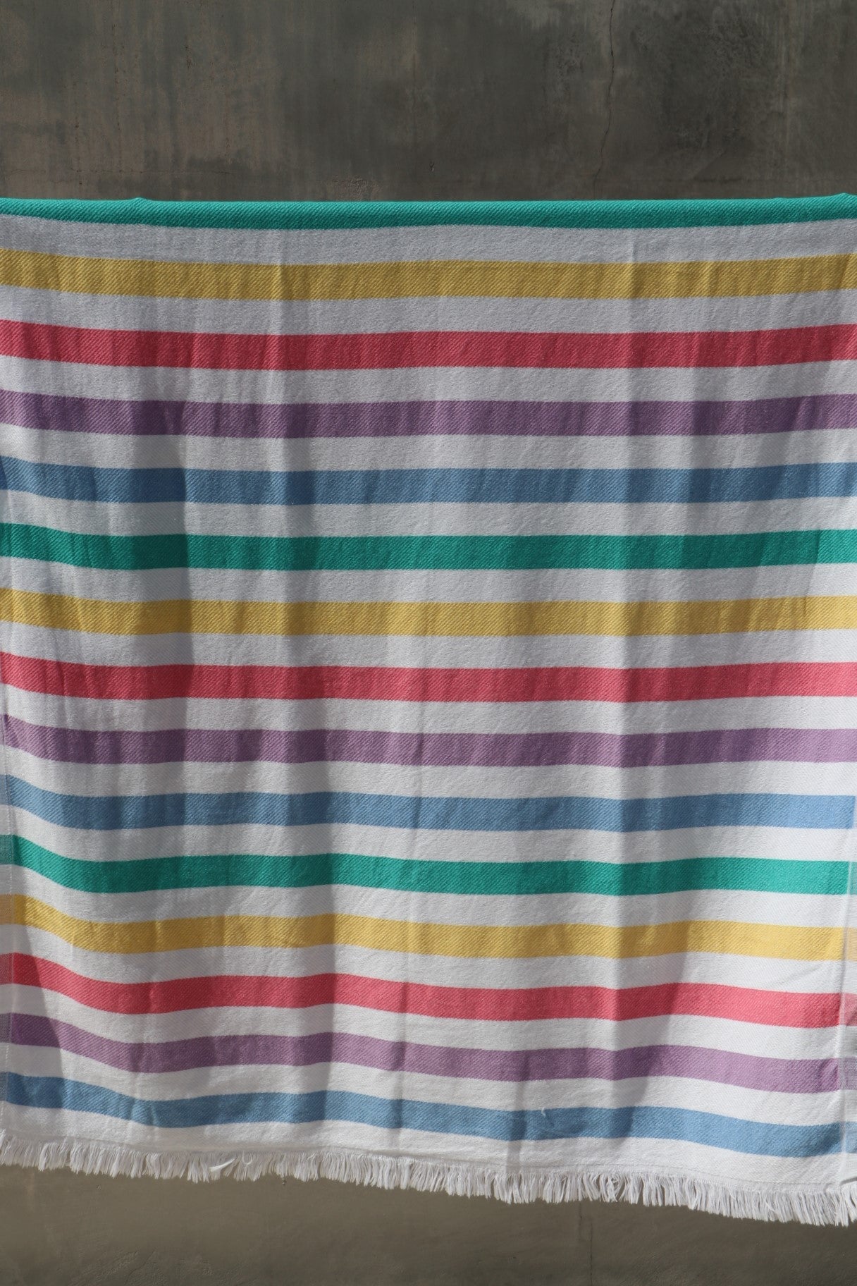 Rainbow turkish towel hanging