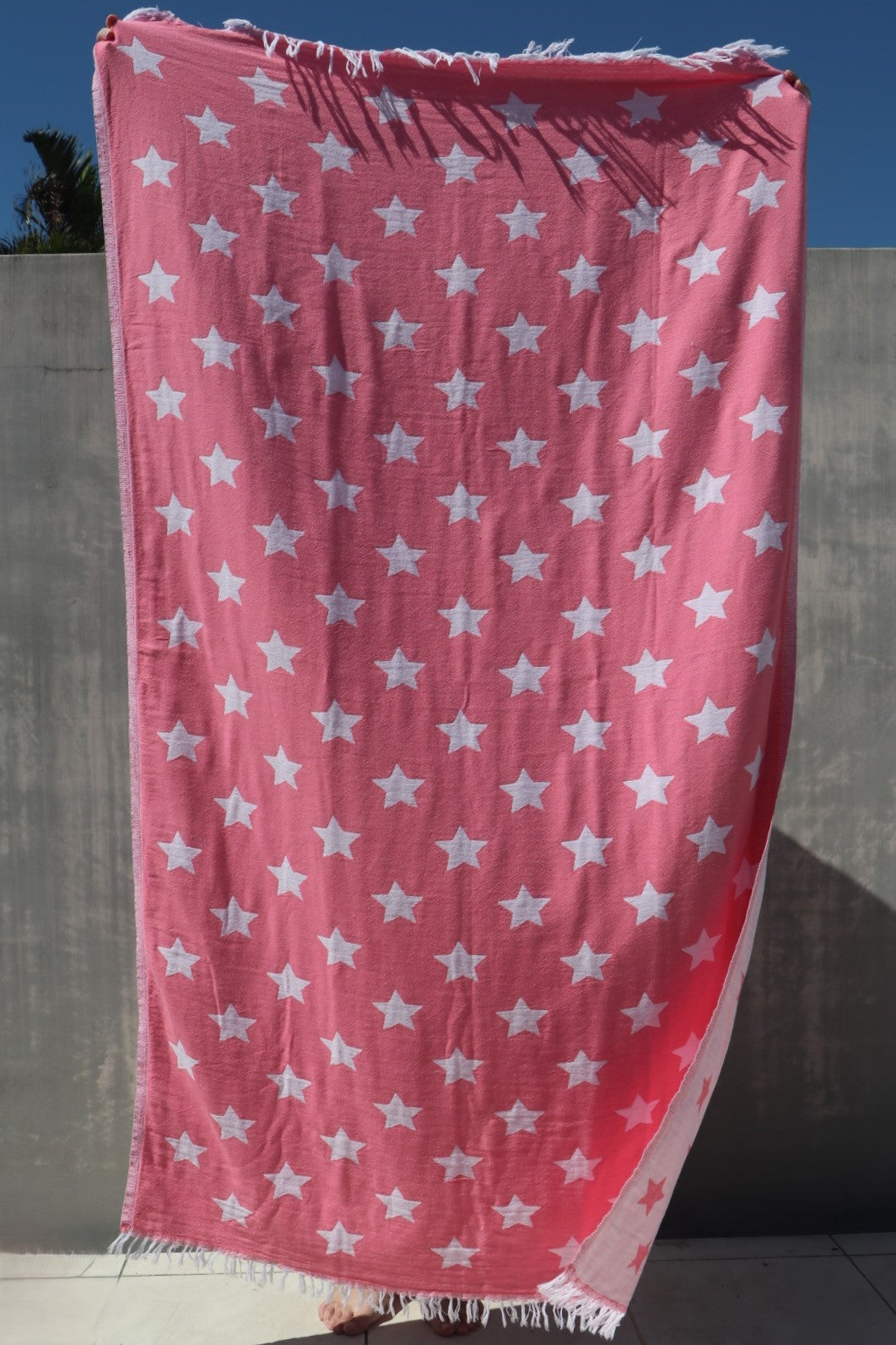 Pink Twilight turkish towel in full