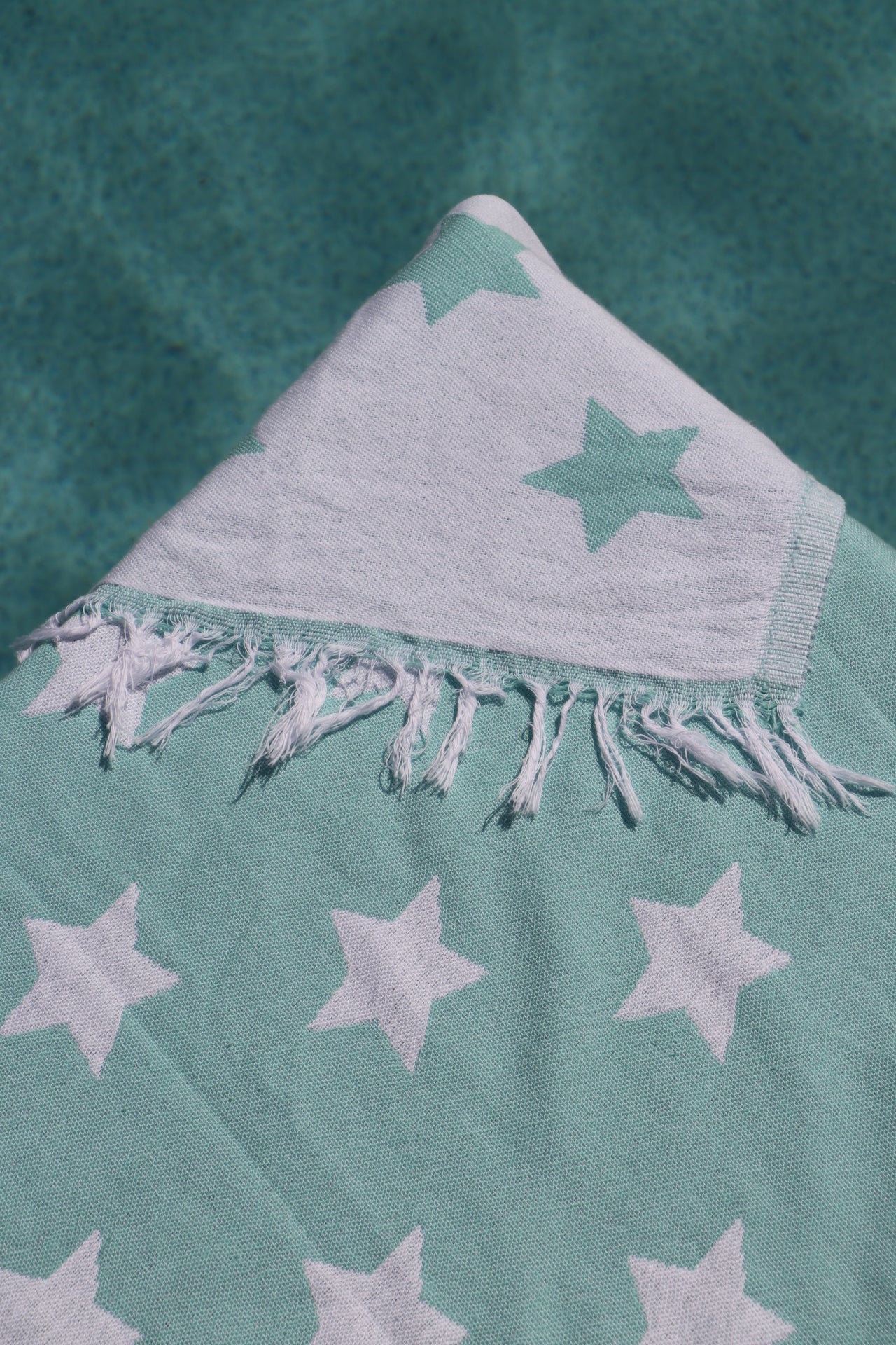 Mint Twilight turkish towel close up